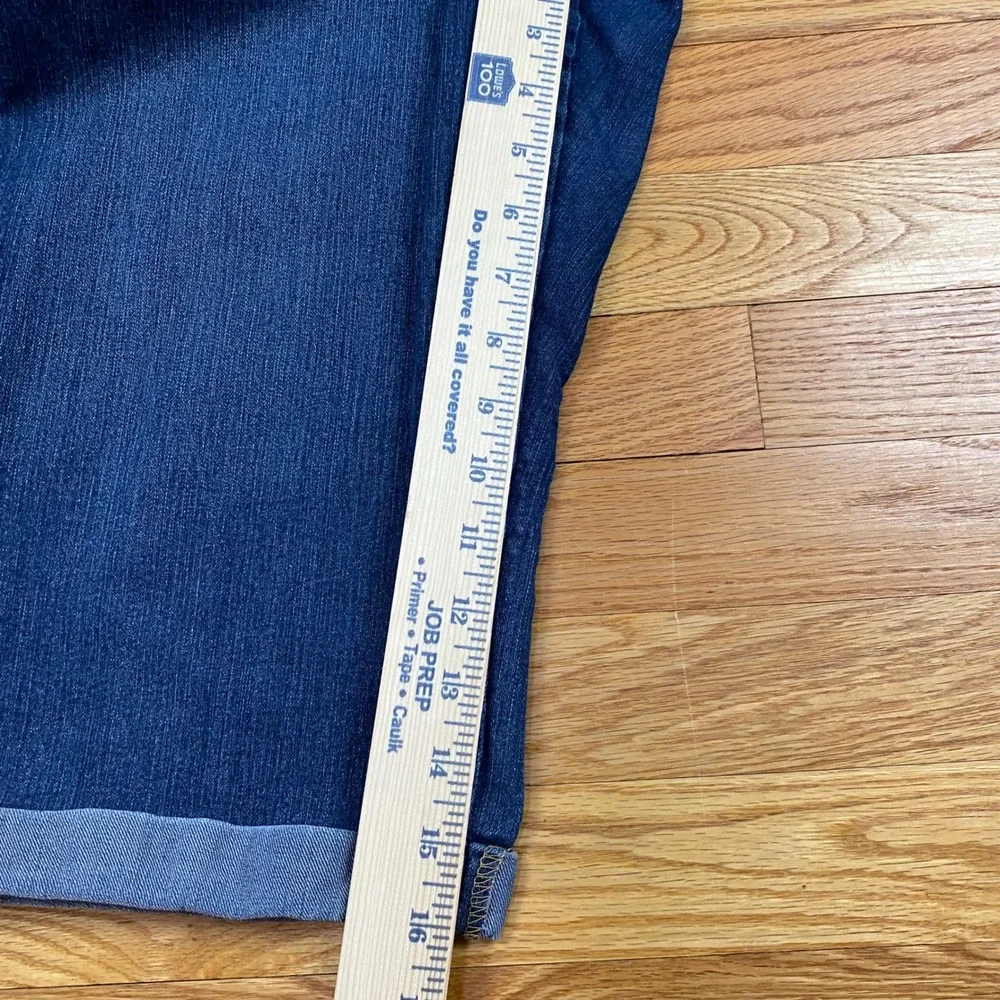 Croft & Barrow Denim Capris Womens 14 Blue Dark‎ Wash Natural Fit Casual Classic